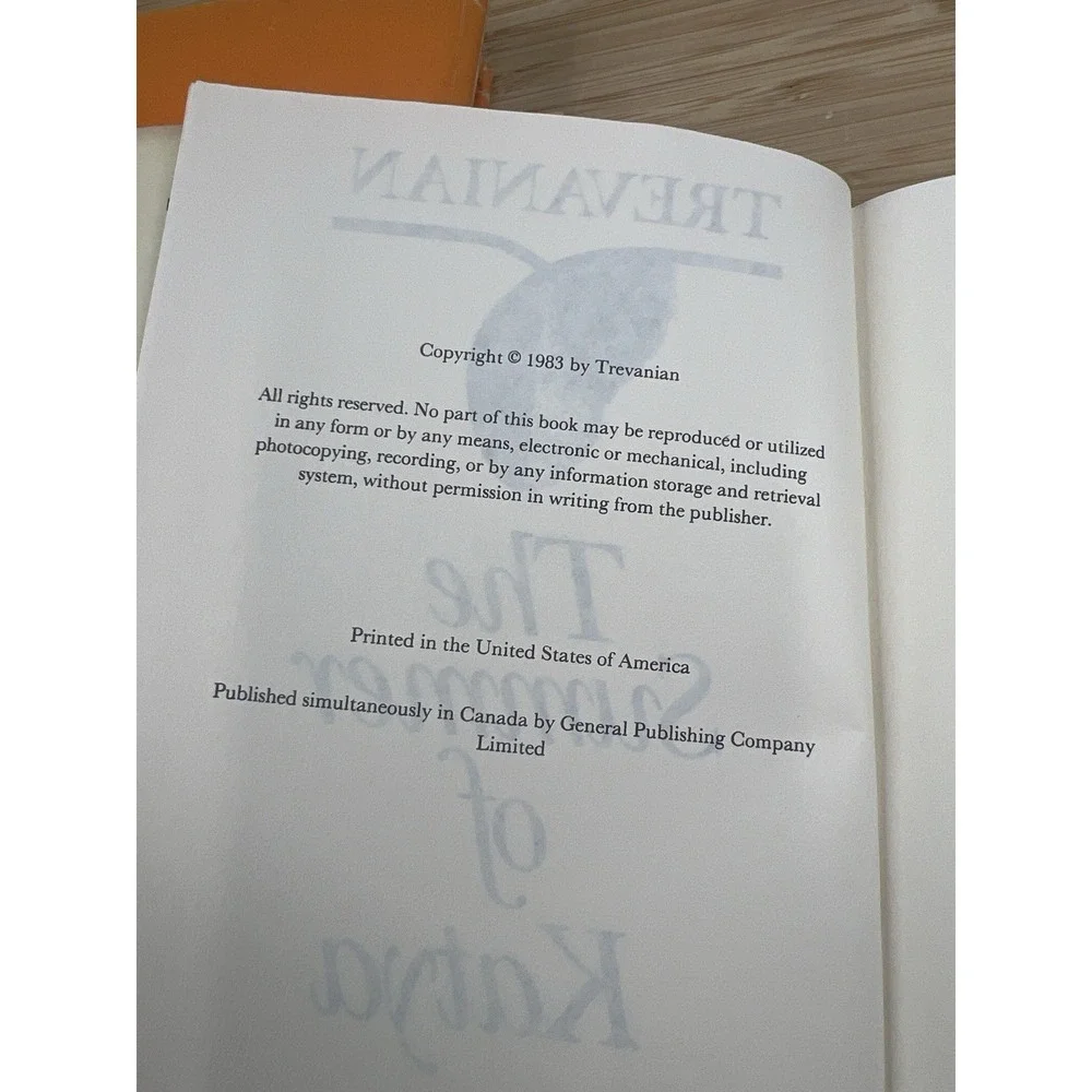 Trevanian Hardcover Book‎ Lot The Loo Sanction Summer of Katya